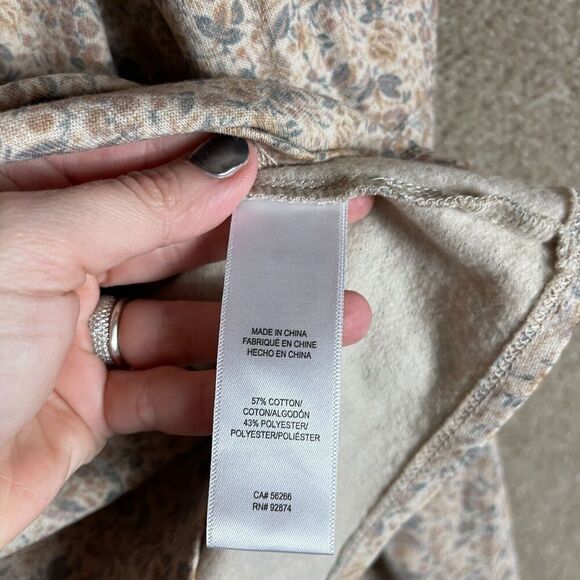 Splendid Josephine Sweatshirt Women's Medium Knit Top Floral Relaxed Puff Sleeve - Picture 9 of 11